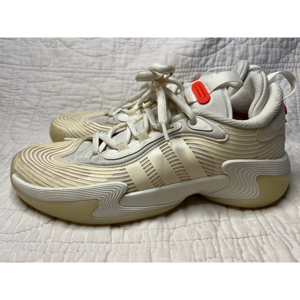 Adidas Exhibit Select Basketball Shoes Cream White Red IF5064 Womens 9.5